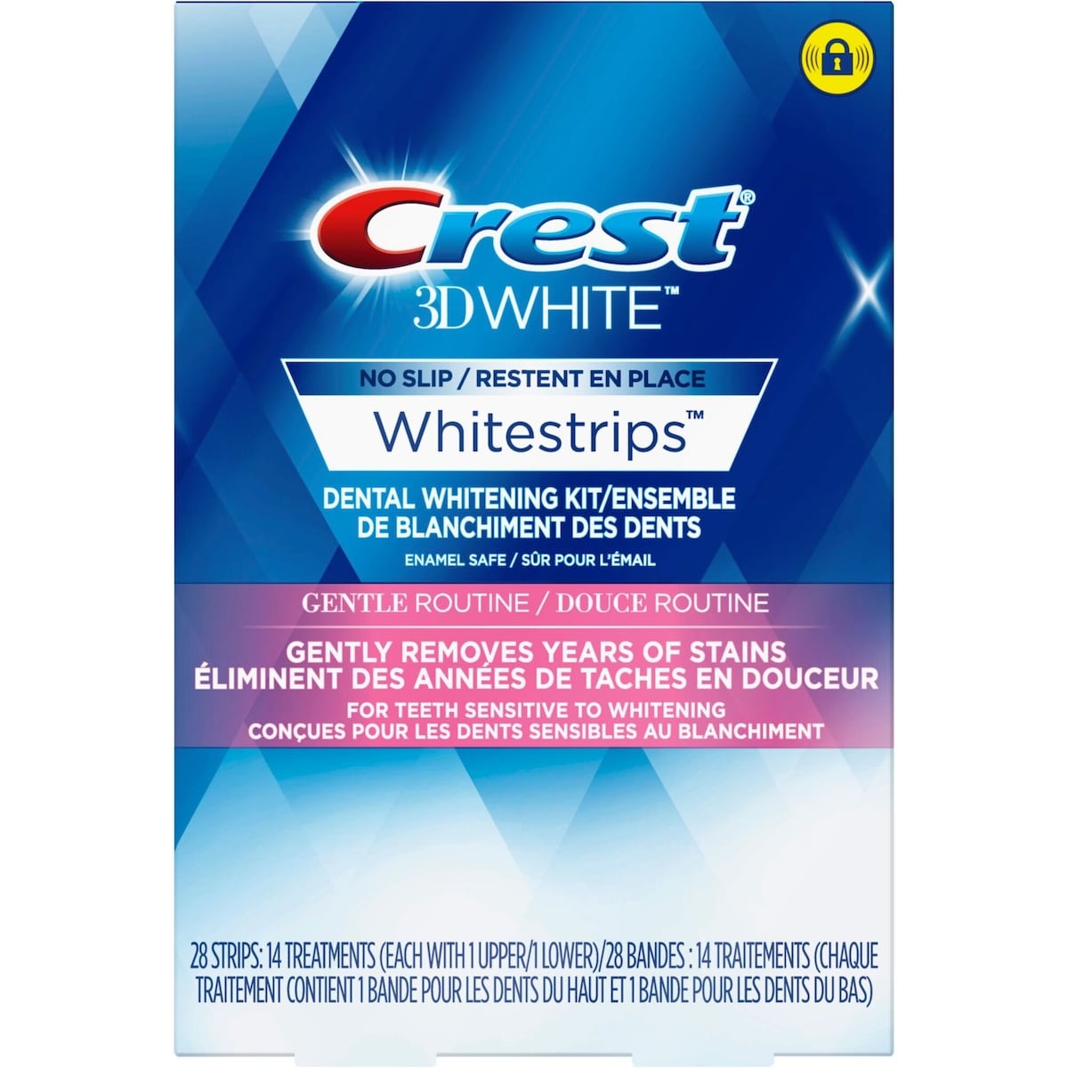 Bandes Crest 3D White Whitestrips Douce routine, 14 traitements