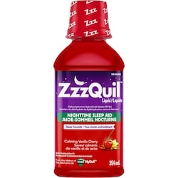 ZzzQuil Nighttime Sleep Aid Liquid, Calming Vanilla Cherry, 354 mL 1