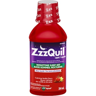 ZzzQuil Nighttime Sleep Aid Liquid, Calming Vanilla Cherry, 354 mL 2