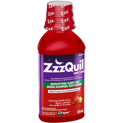 ZzzQuil Nighttime Sleep Aid Liquid, Calming Vanilla Cherry, 354 mL 3