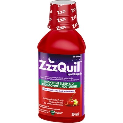 ZzzQuil Nighttime Sleep Aid Liquid, Calming Vanilla Cherry, 354 mL 4