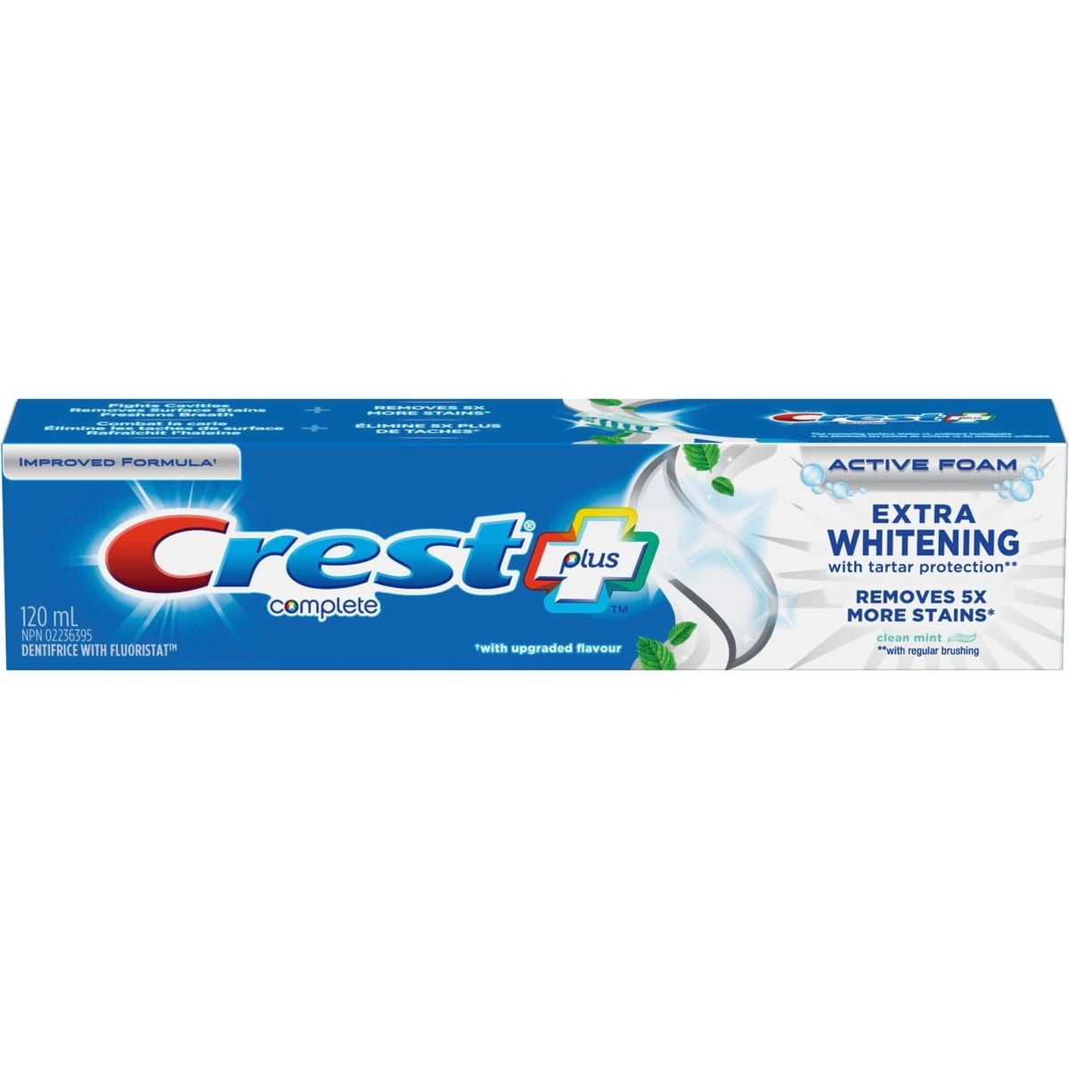 Dentifrice Complete Plus Extra blanchissant, Menthe vive, 120 mL