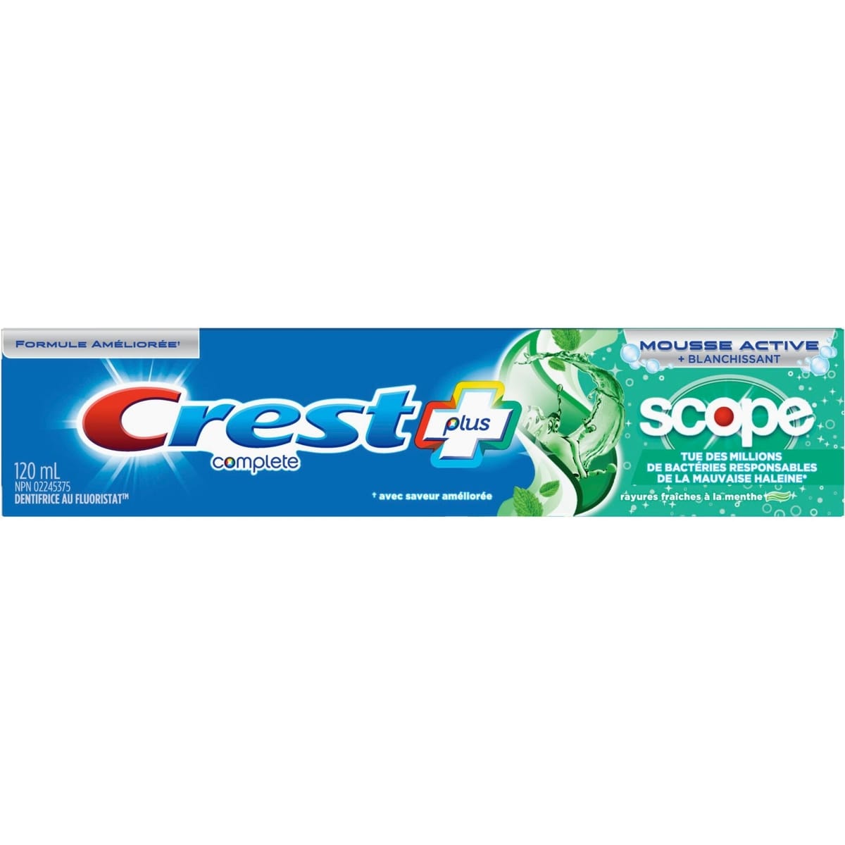 Dentifrice Complete blanchissant avec Scope, Menthe fraîcheur