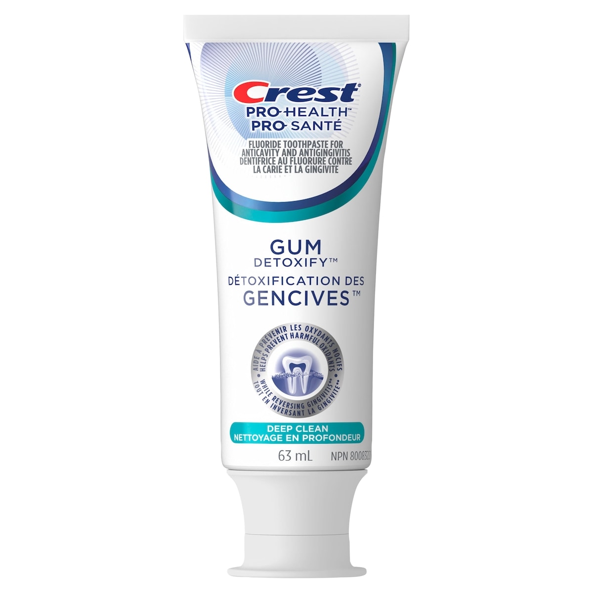 Dentifrice pour dents sensibles Crest Gum and Sensitivity Protection toute la journée