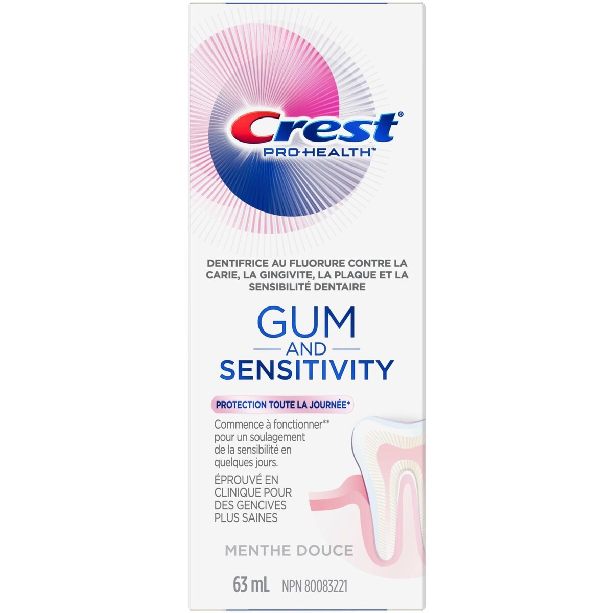 Crest Dentifrice Gum & Enamel Repair Blanchiment avancé