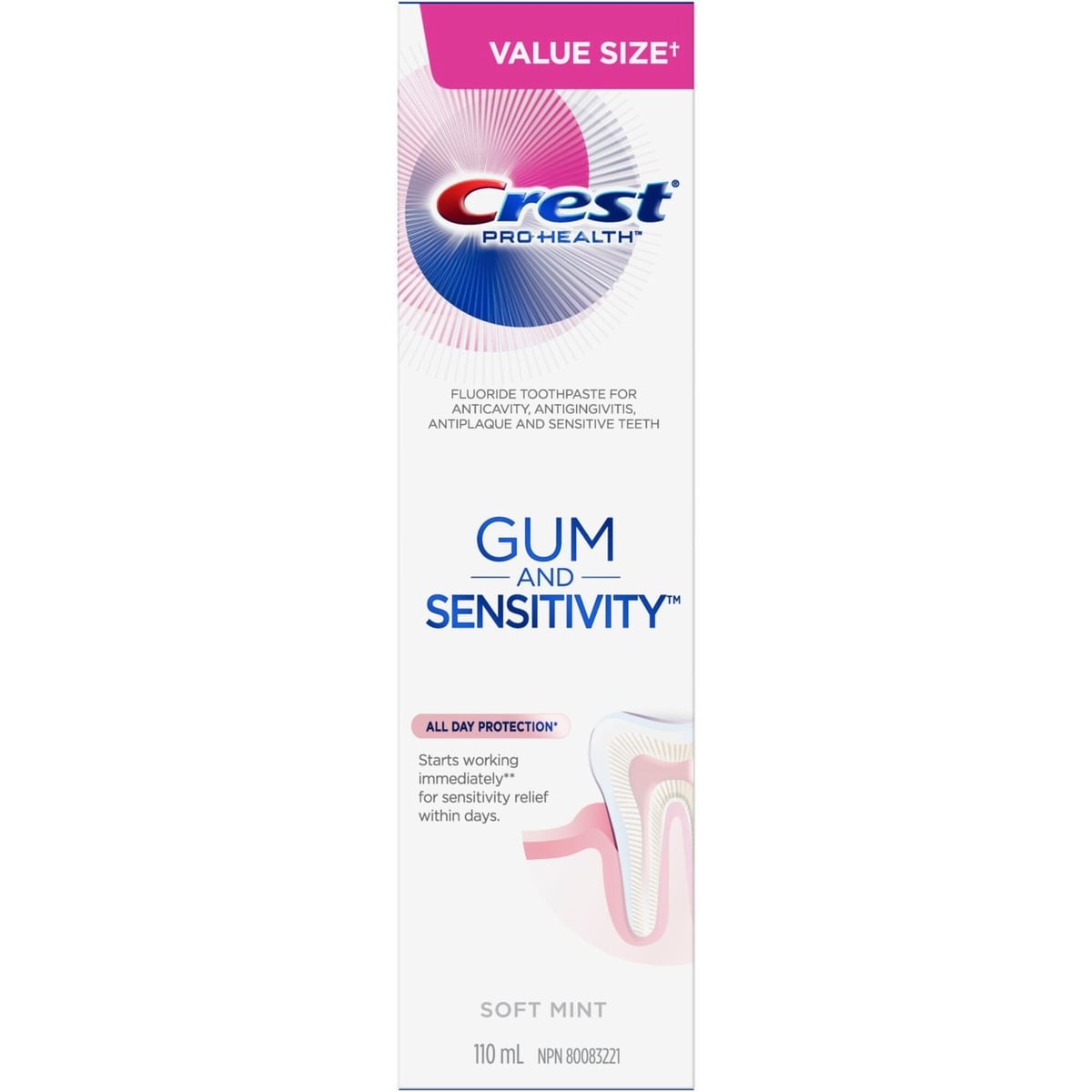 Crest Gum and Sensitivity, Sensitive Toothpaste All Day Protection