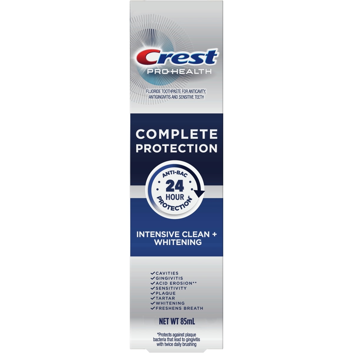 Dentifrice Pro-Santé Protection complète Nettoyage intense + Blanchissant, 85 mL