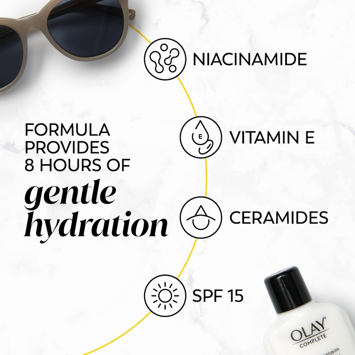 Lotion hydratante quotidienne Complet avec écran solaire à large spectre, FPS 15, pour peau sensible