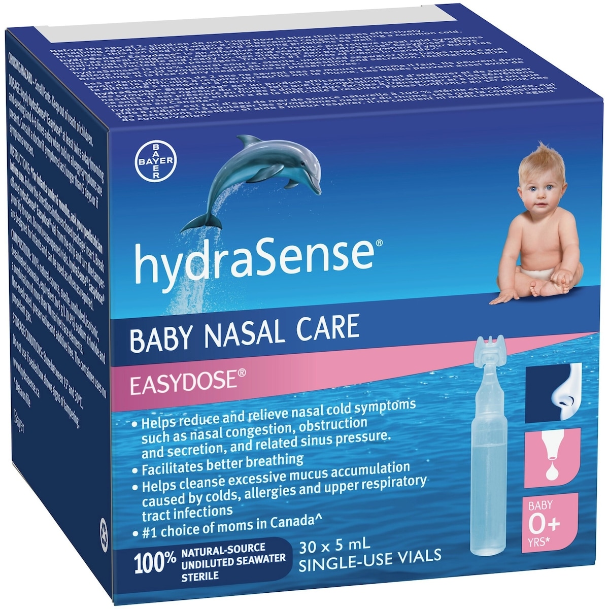 Hydrasense hydraSense Easydose Single-Use Vials for Babies, Baby Nasal Care, 30 Vials 30 Vials