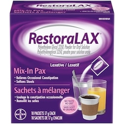 Powder Laxative, Effective Relief, No Taste, No Grit, No Gas, No Bloating, No Cramps, Convenient 10 Single Dose Sachets 1