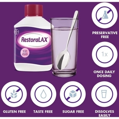 Powder Laxative, Effective Relief, No Taste, No Grit, No Gas, No Bloating, No Cramps, Convenient 10 Single Dose Sachets 5