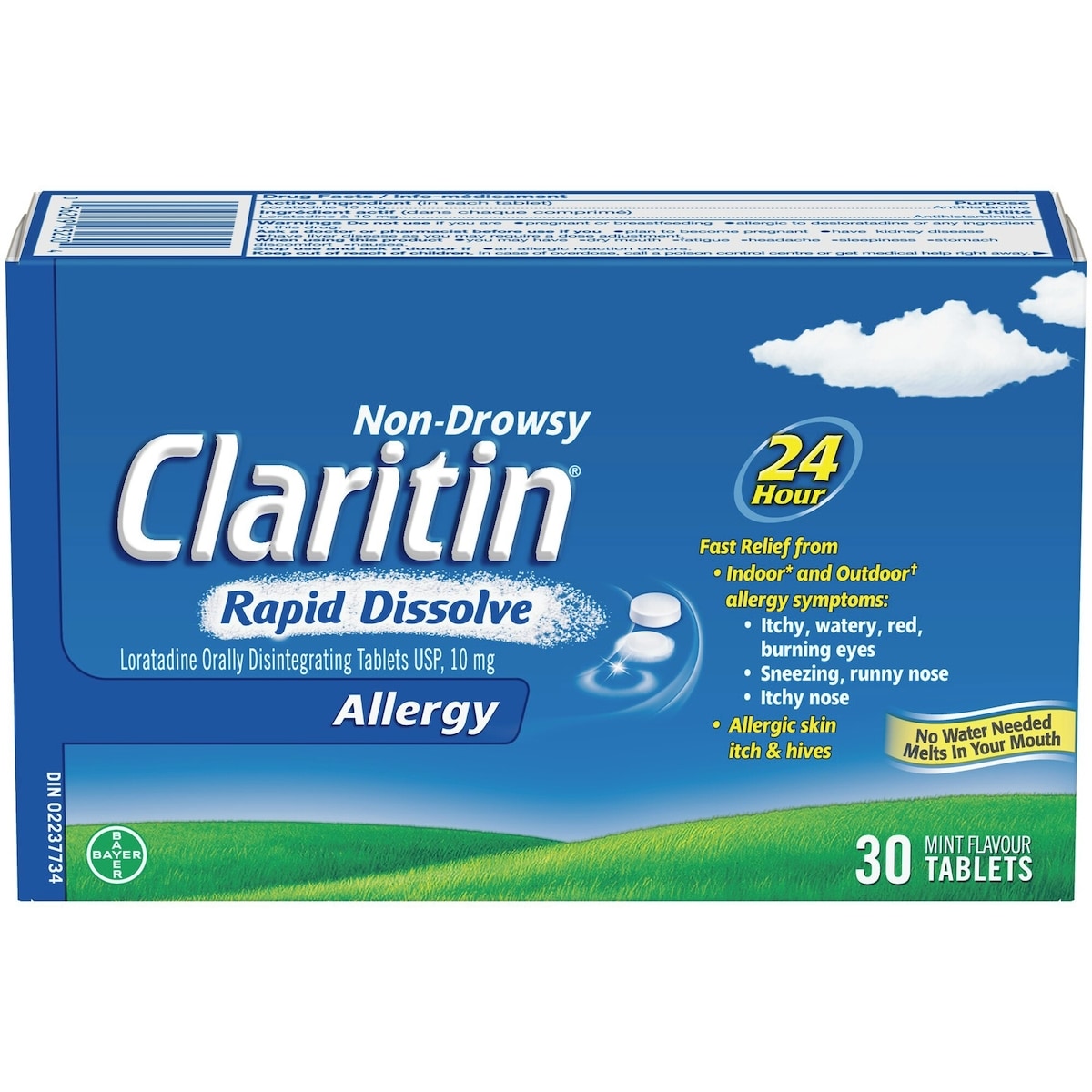 Claritin Ultra-fondant Allergies, soulagement sans somnolence durant 24 heures, 10 mg