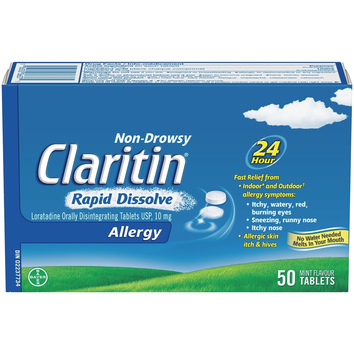 Claritin Ultra-fondant Allergies, soulagement sans somnolence durant 24 heures, 10 mg