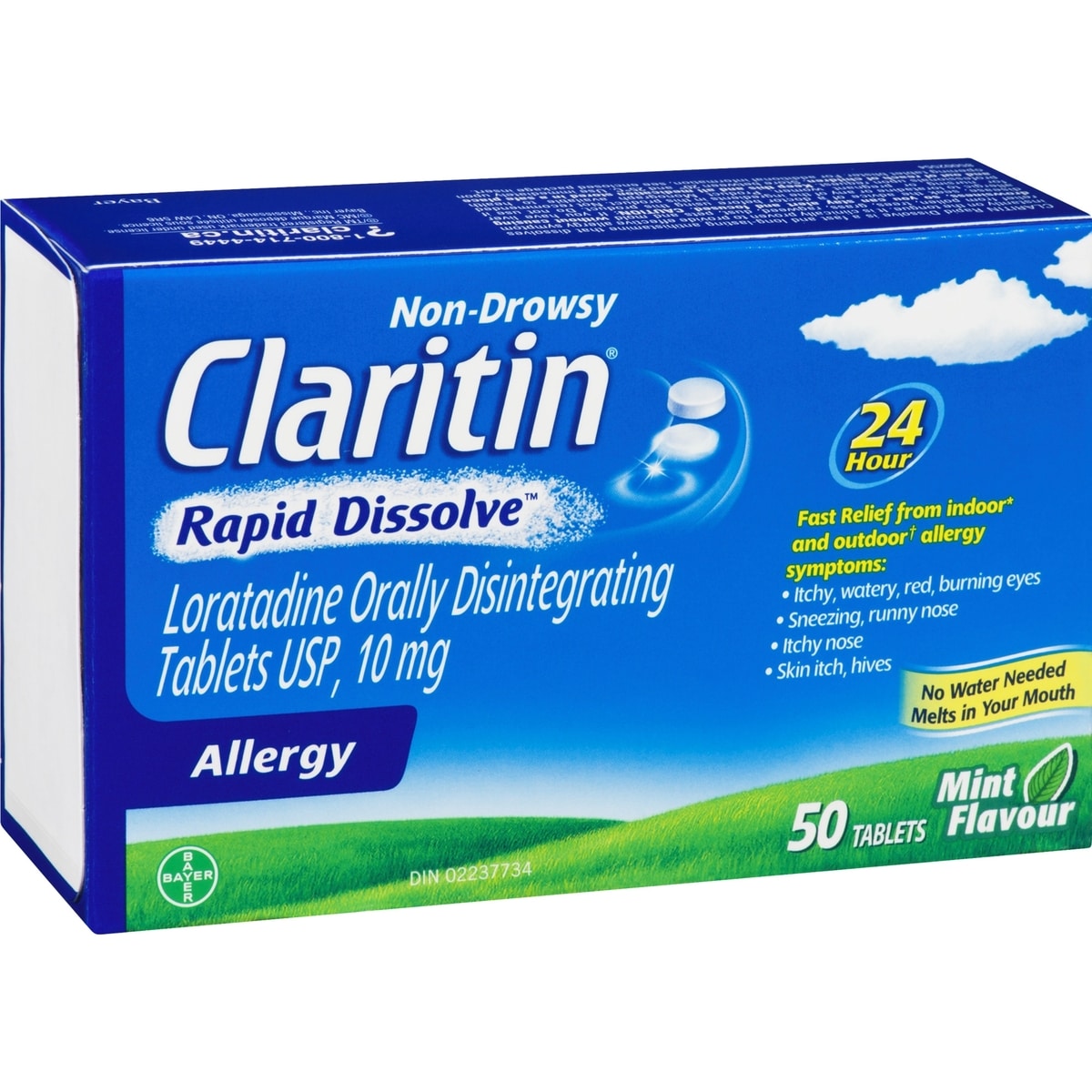 Claritin Ultra-fondant Allergies, soulagement sans somnolence durant 24 heures, 10 mg