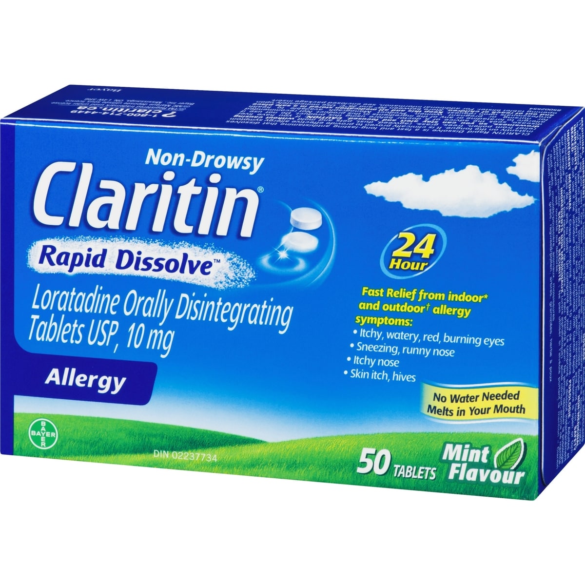 Claritin Ultra-fondant Allergies, soulagement sans somnolence durant 24 heures, 10 mg