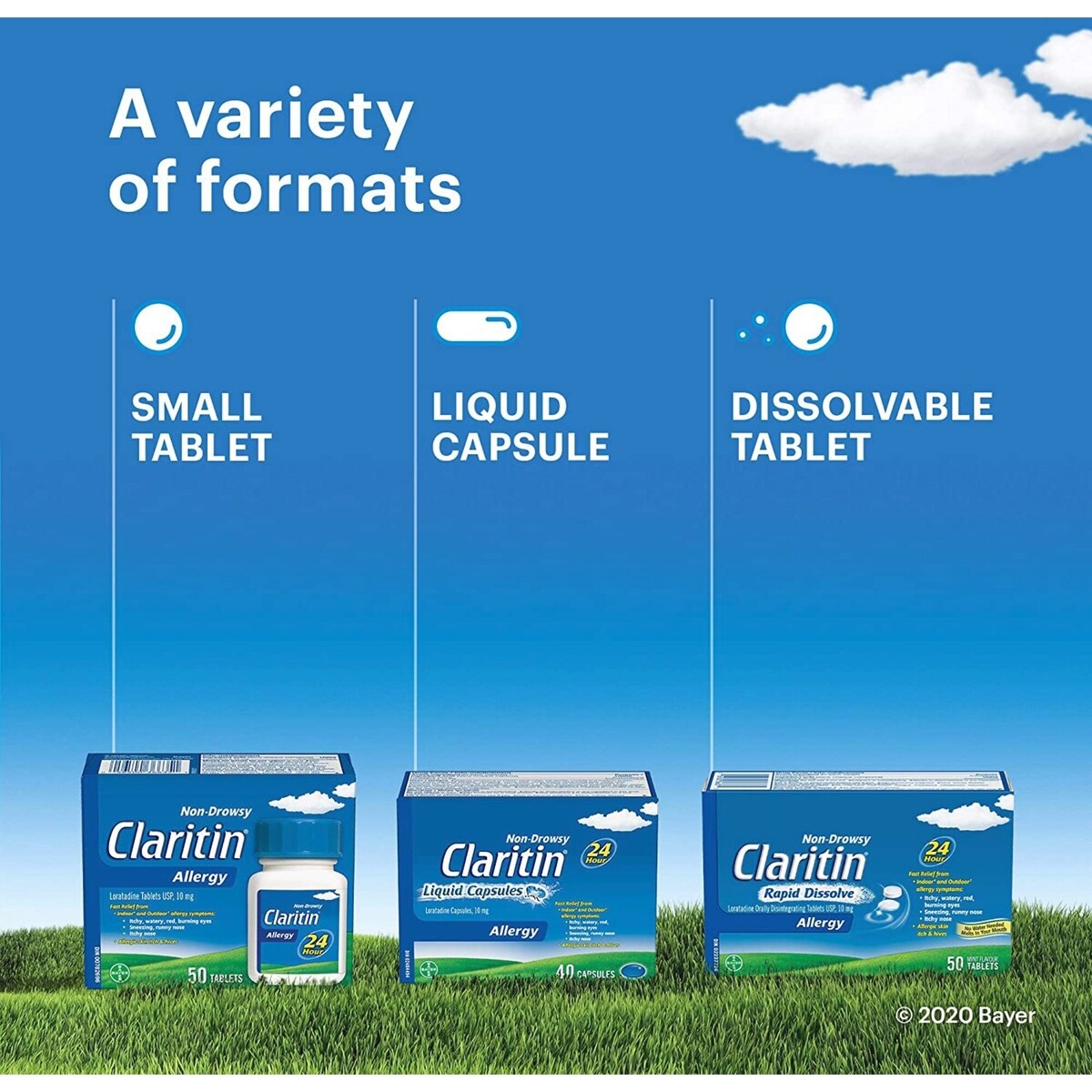 Claritin Allergies, soulagement sans somnolence durant 24 heures, 10 mg, format économique, 85 comprimés