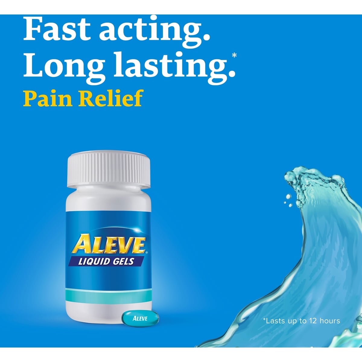 ALEVE Pain Relief Liquid Gels, Strength to Last Up to 12 Hours, Naproxen Sodium 220mg