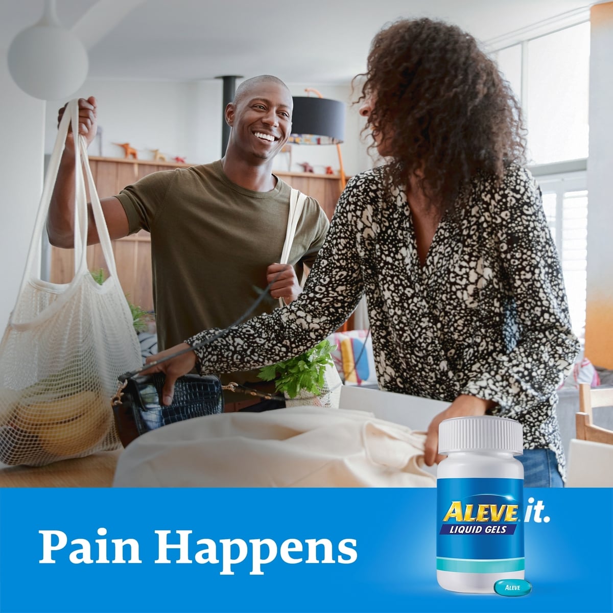 ALEVE Pain Relief Liquid Gels, Strength to Last Up to 12 Hours, Naproxen Sodium 220mg