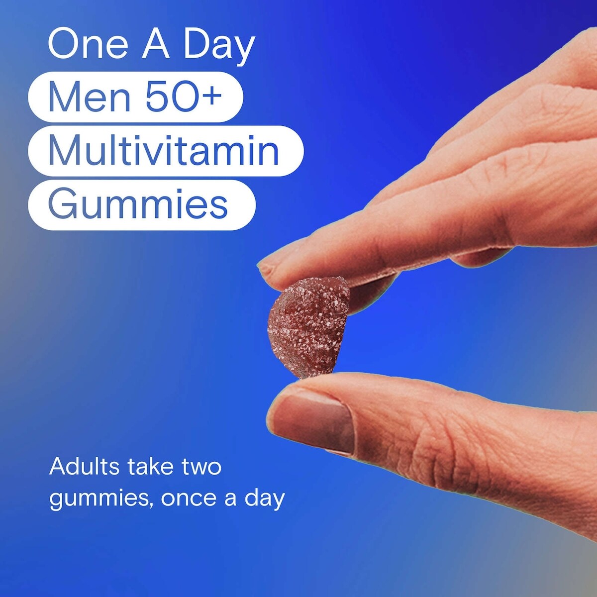 Gummies multivitamines One A Day® pour hommes de 50 ans et plus – gummies multivitamines Formule avancée avec soutien immunitaire et complexe B, conçus avec des vitamines et des minéraux pour les hommes de 50 ans et plus, 130 gummies