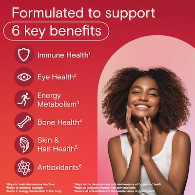 Adult Multivitamin Gummies - Daily Gummy Multivitamins For Men And Women With Vitamins A, B6, B12, C, D, E, Biotin and Zinc, Supports Immunity And Bone Health, Hair And Nails 2