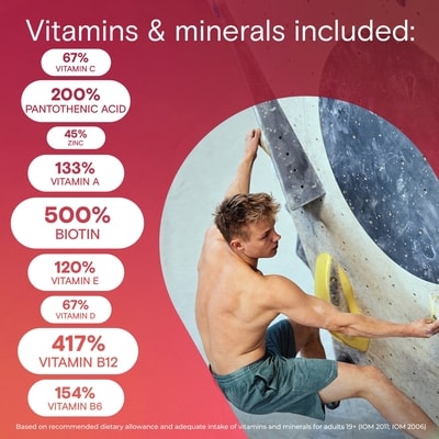 Adult Multivitamin Gummies - Daily Gummy Multivitamins For Men And Women With Vitamins A, B6, B12, C, D, E, Biotin and Zinc, Supports Immunity And Bone Health, Hair And Nails 3