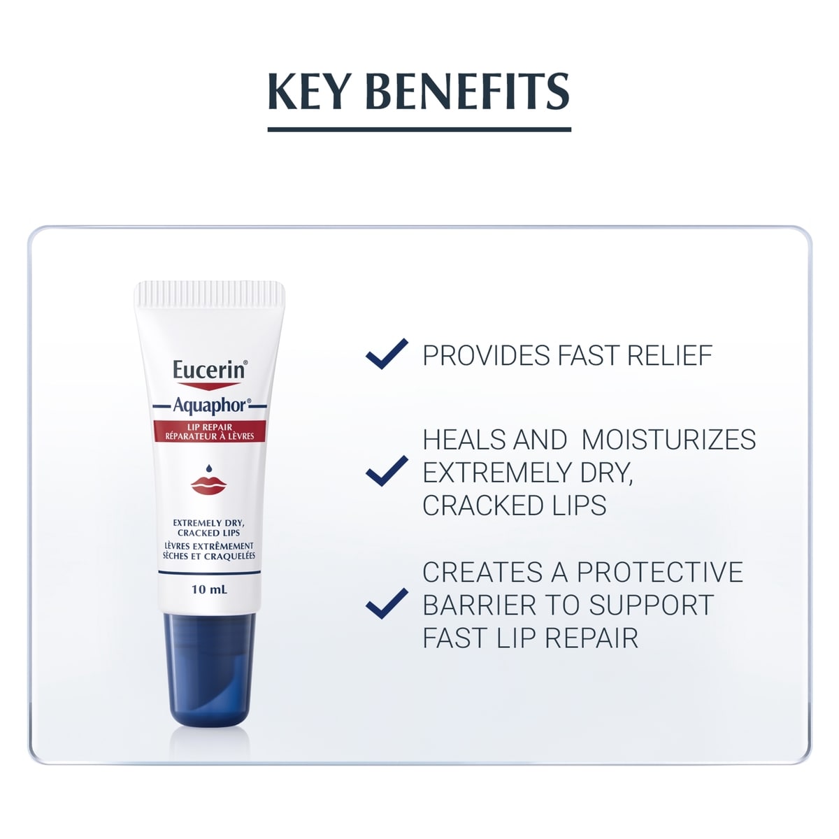 EUCERIN AQUAPHOR Lip Balm Healing Ointment for Extremely Dry, Chapped and Cracked Lips