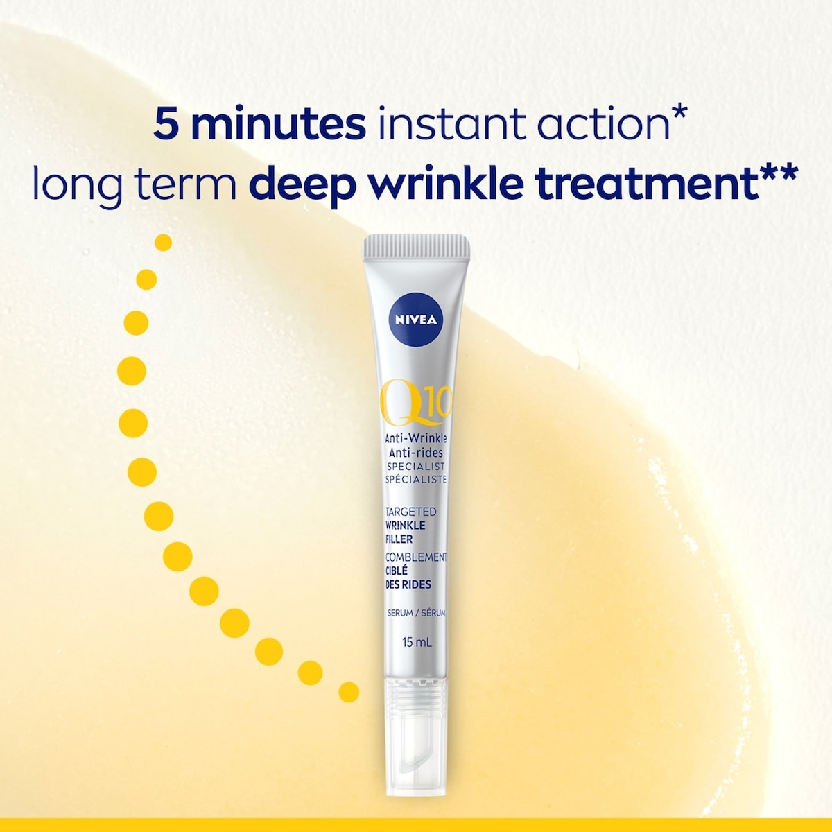 NIVEA Q10 Anti-Wrinkle Specialist Targeted Wrinkle Filler, 15 mL