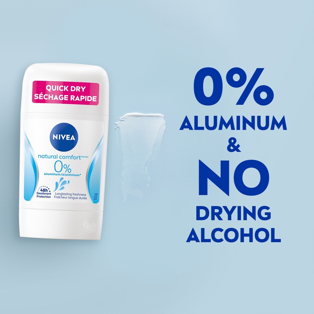 Déodorant en bâton sans aluminium Natural Comfort