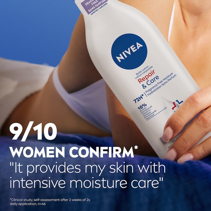Nivea Repair & Care Fragrance Free Body Lotion For Very Dry, Itchy
