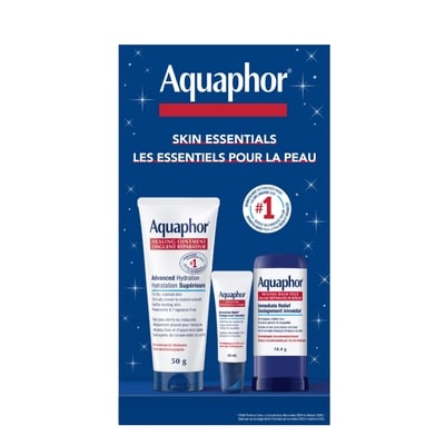 Routine Essentiels Soins Coffret Cadeau 3 Pièces, Onguent Cicatrisant, Baume à Lèvres et Bâton