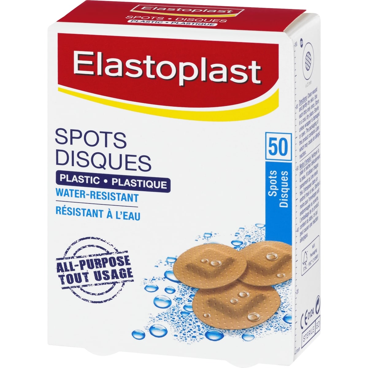 ELASTOPLAST Spots Plastic Adhesive Bandages, 50 Spots