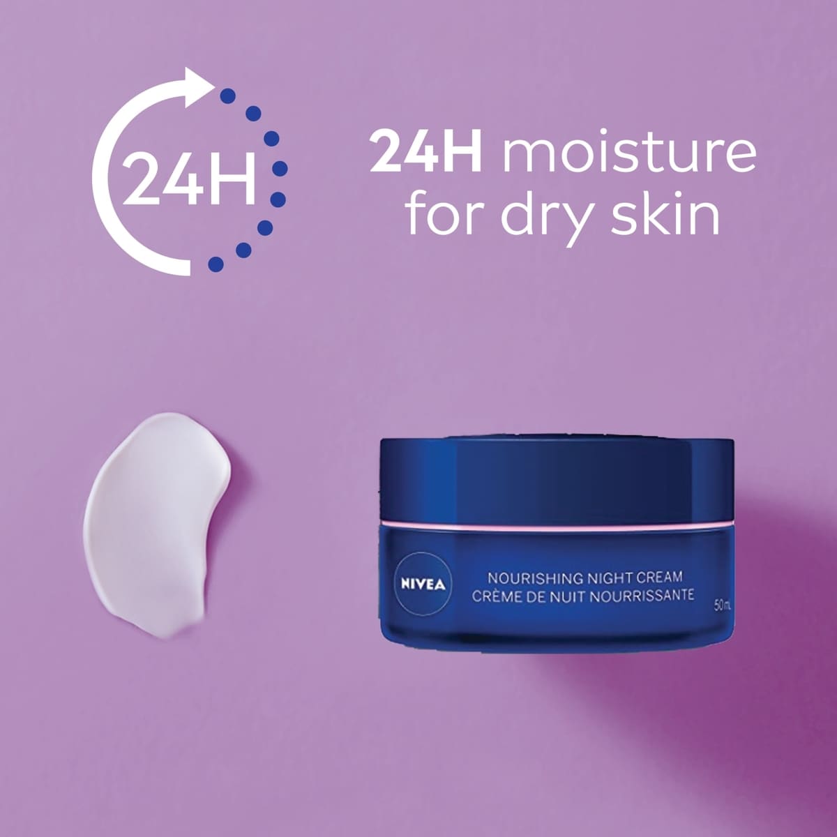 NIVEA Nourishing Night Cream for Face, 50mL