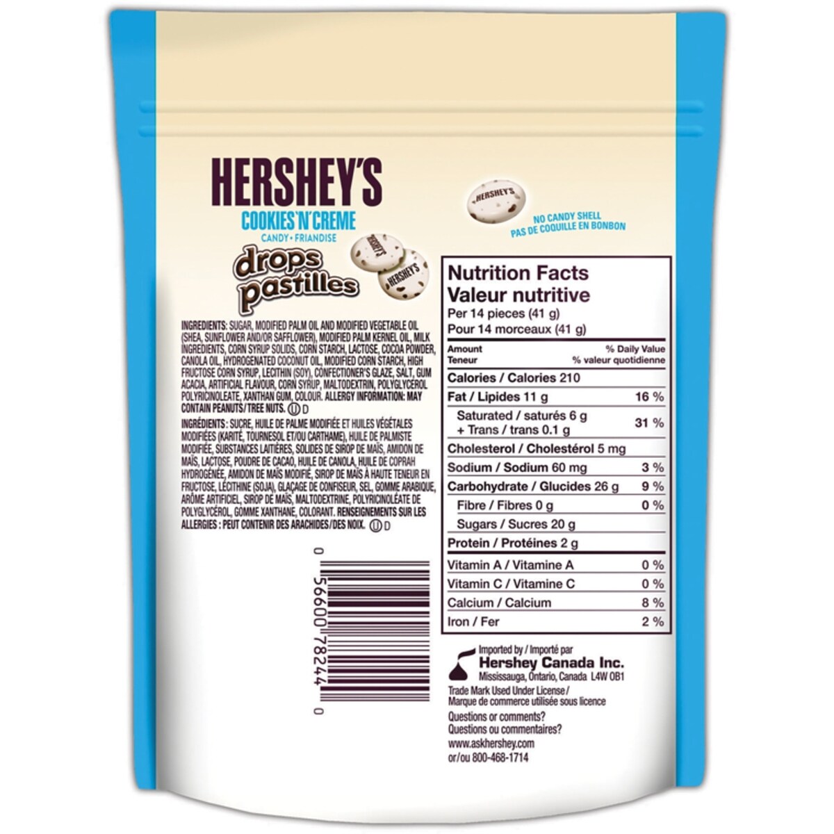 Pastilles aux biscuits et à la crème