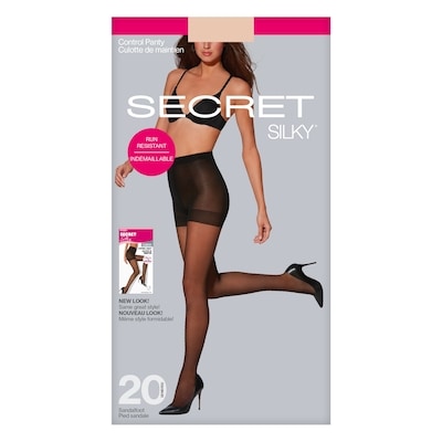 Sheer Run-Resistant Control Top Panty w/Sandalfoot - 20 Denier