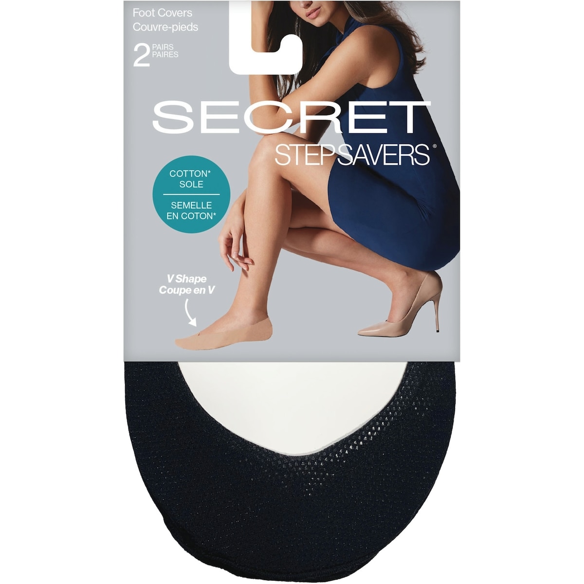 Couvre-Pieds Coupe en V Ultra-Basse 2 paires
