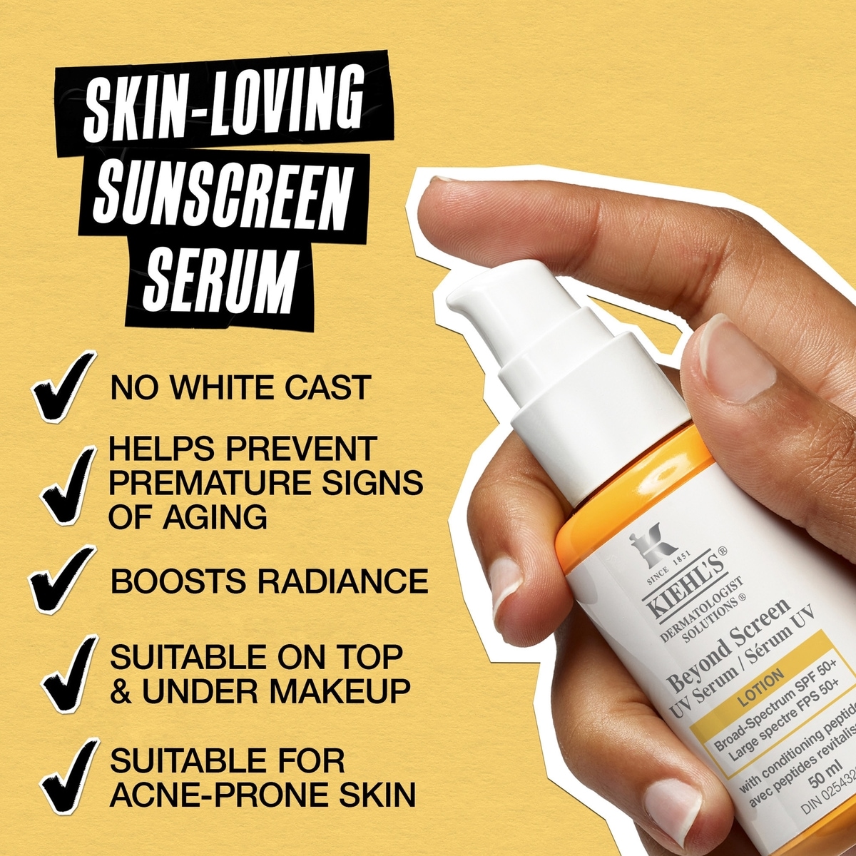 Beyond Screen® UV Serum SPF 50+ Facial Sunscreen with Collagen Peptide