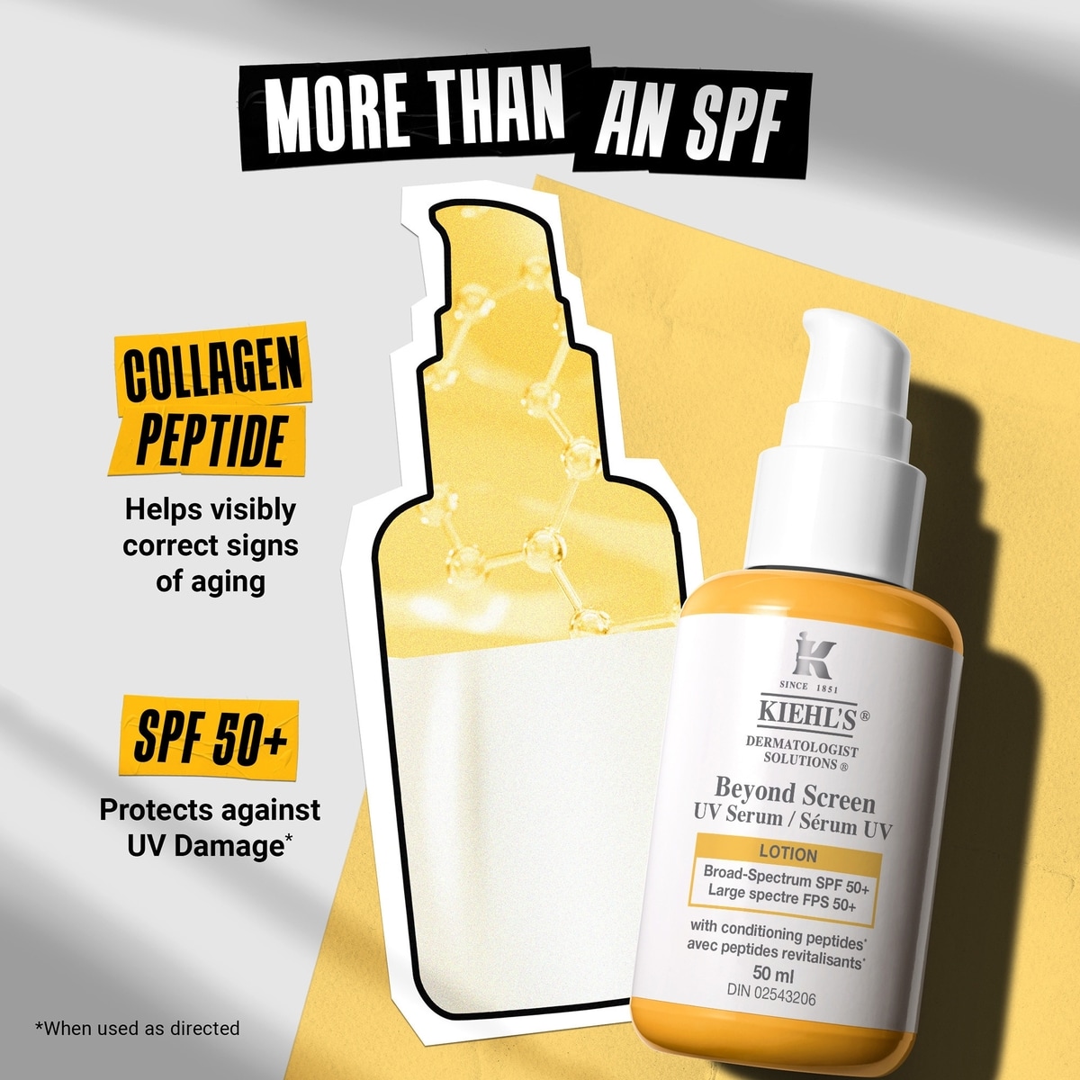 Beyond Screen® UV Serum SPF 50+ Facial Sunscreen with Collagen Peptide