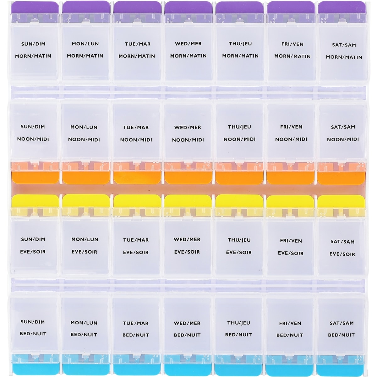 Easy Open 4x Daily Pill Planner