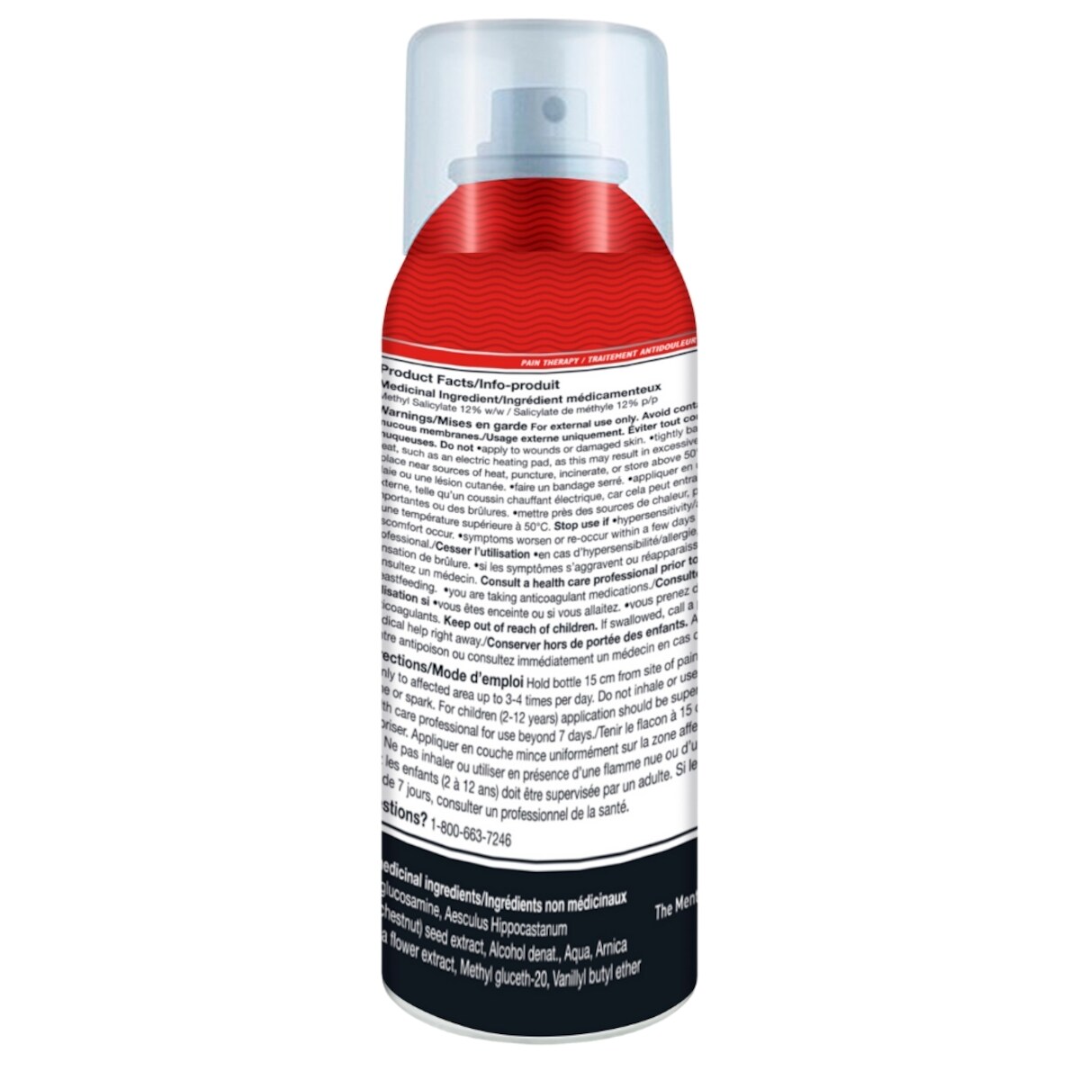 Spray chauffant extra fort Soulagement profond | Soulagement rapide de la douleur musculaire et articulaire | Thérapie thermique pénétrante | Formule non grasse à séchage rapide | Fabriqué au Canada – 120 ml