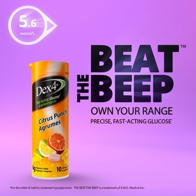 Glucose Tablets – Travel Tube – Citrus Punch Flavour – 10 Tablets per Tube – Fast-Acting, Pre-Measured Glucose Tabs – Fat-Free, Gluten-Free, Travel-Friendly 2