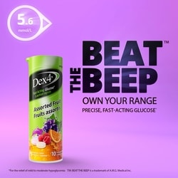Glucose Tablets – Travel Tube – Assorted Fruit Flavour – 10 Tablets per Tube – Fast-Acting, Pre-Measured Glucose Tabs – Fat-Free, Gluten-Free, Travel-Friendly 2