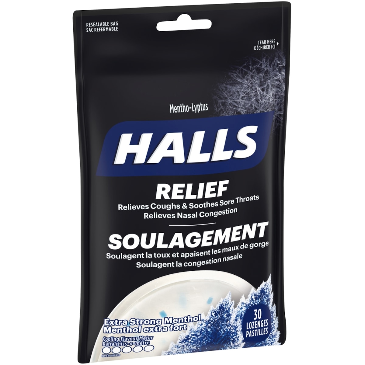 HALLS Soulagement avec Mentho-Lyptus Extra-fort, 30 pastilles