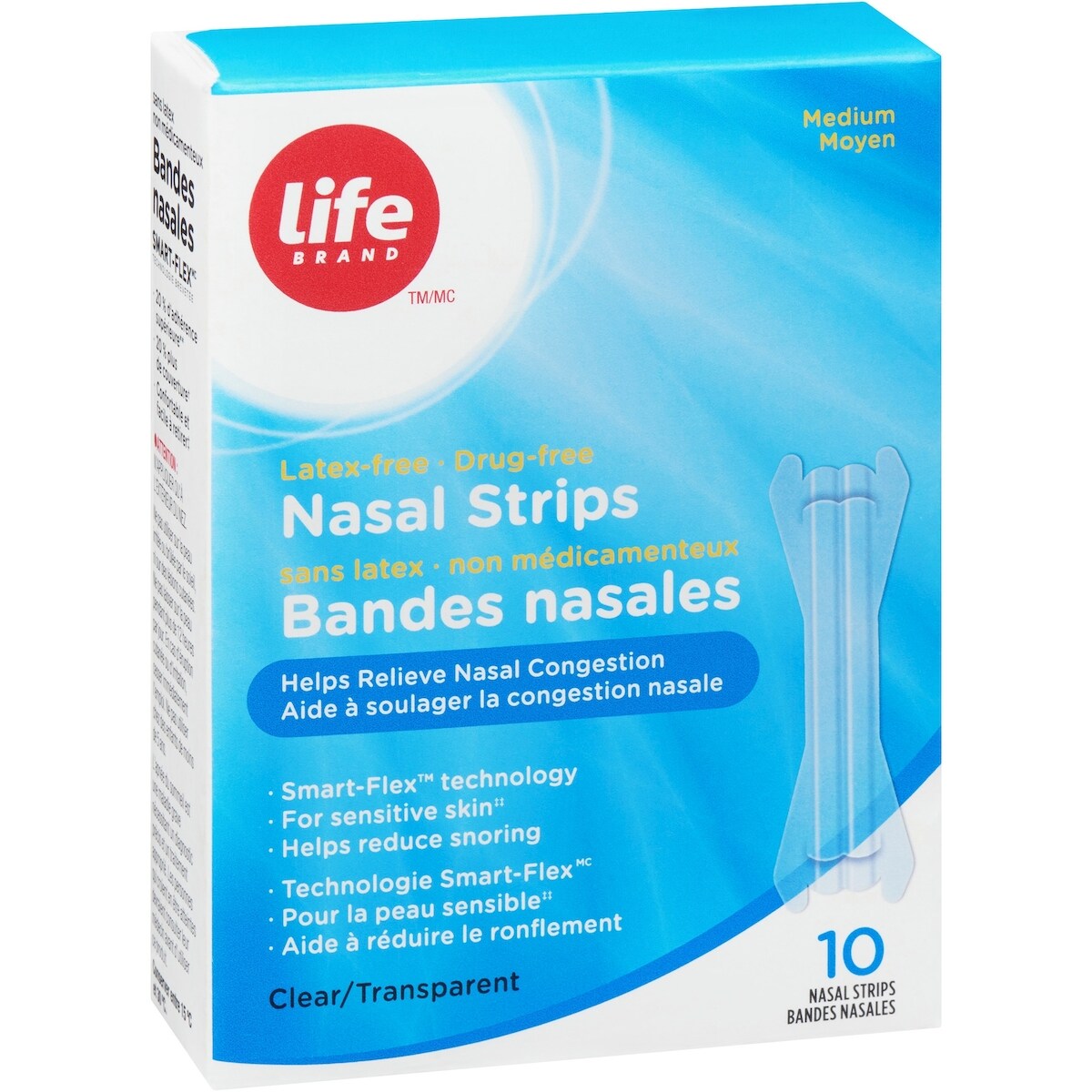 Bandes nasales Moyen Transparent
