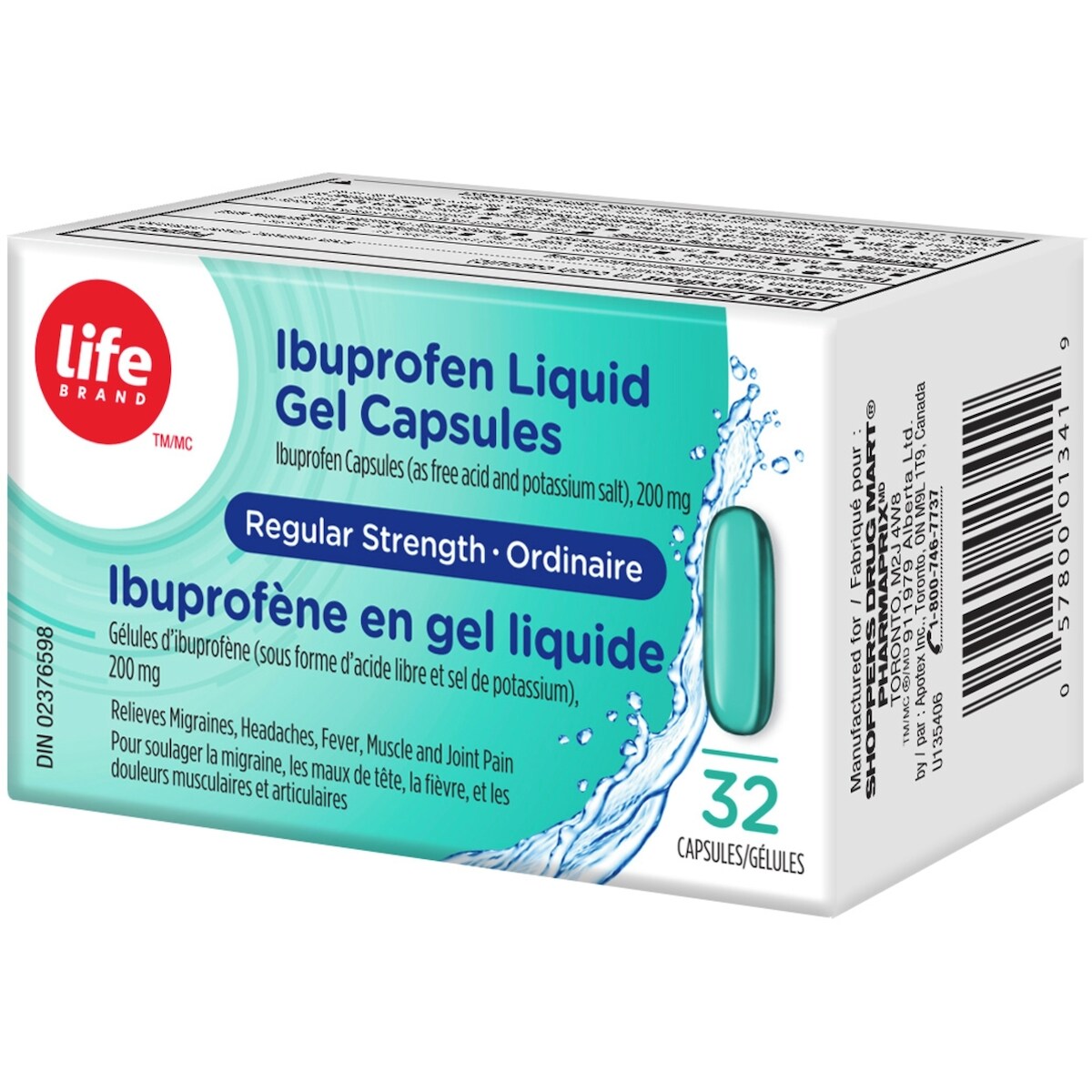 Ibuprofène en gel liquide