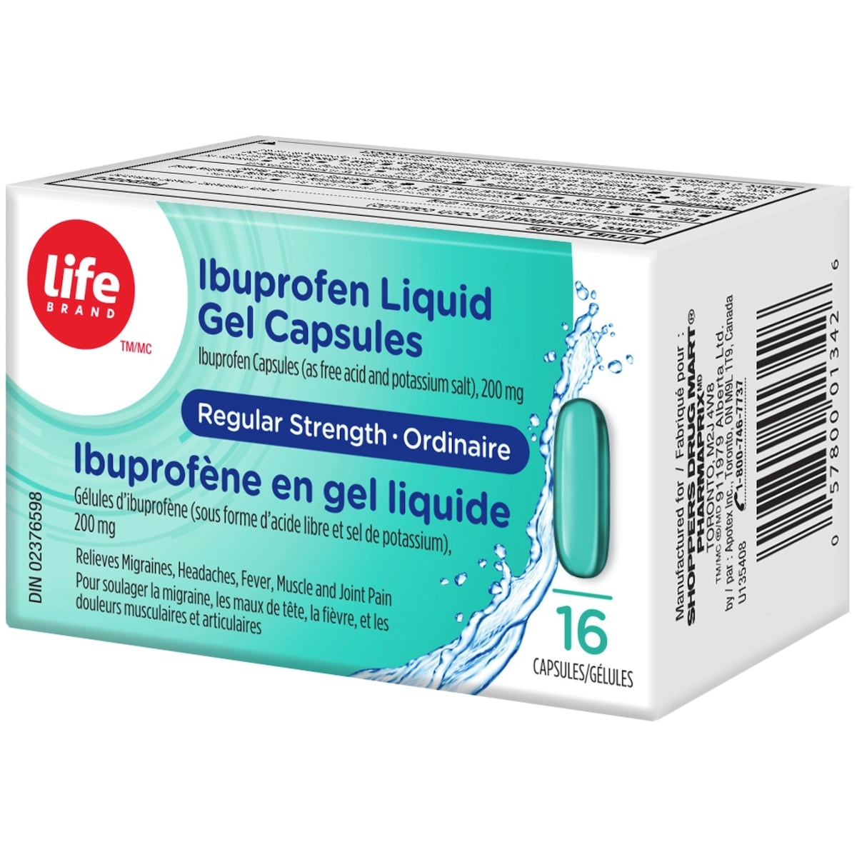 Ibuprofène en gel liquide