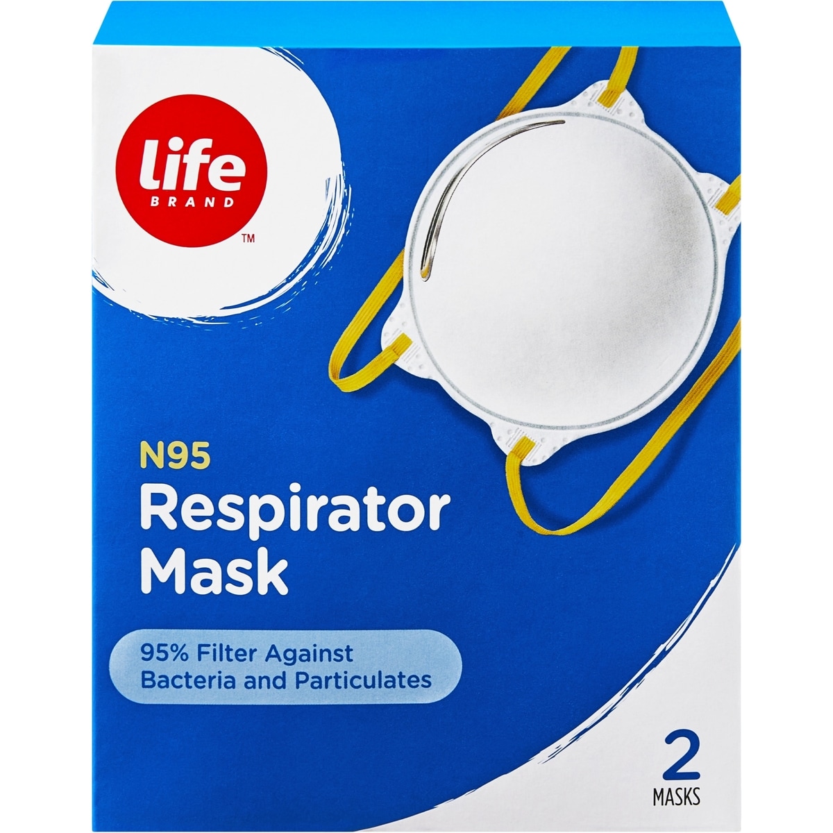 Life Brand N95 Respirator Mask 2 EA