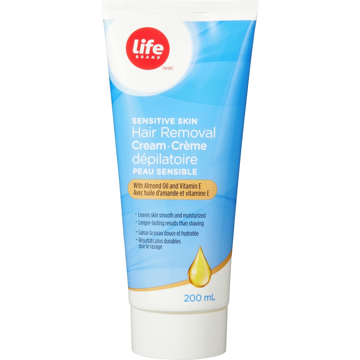Life Brand Hair Removal Cream Sensitive Skin 200 mL