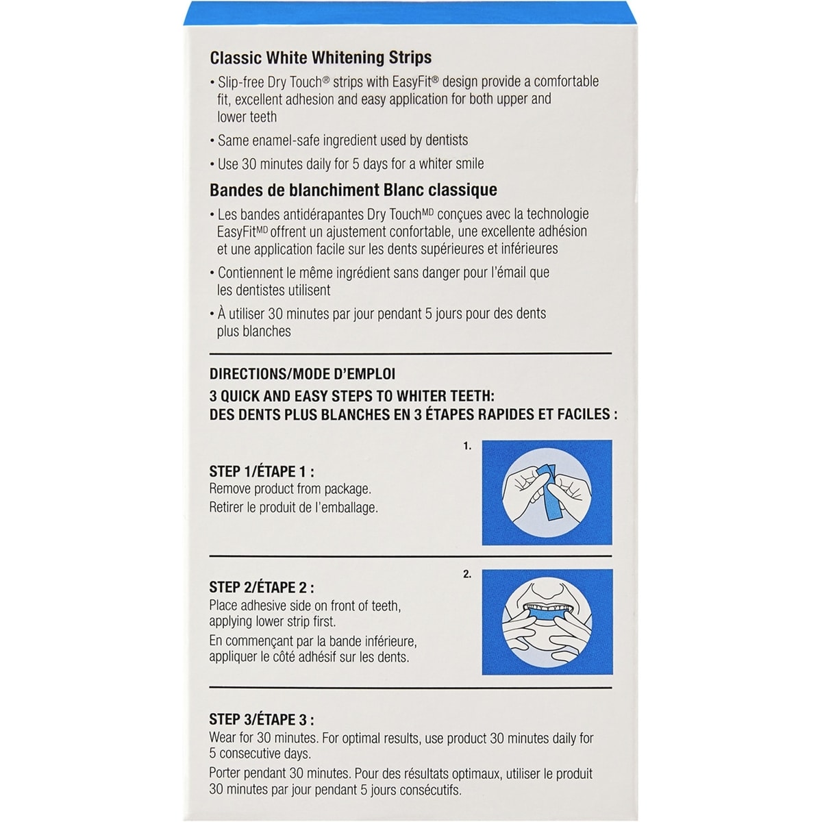 Bandes de blanchiment Blanc classique