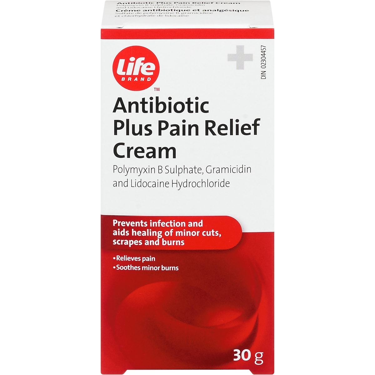 Crème antibiotique plus analgésique