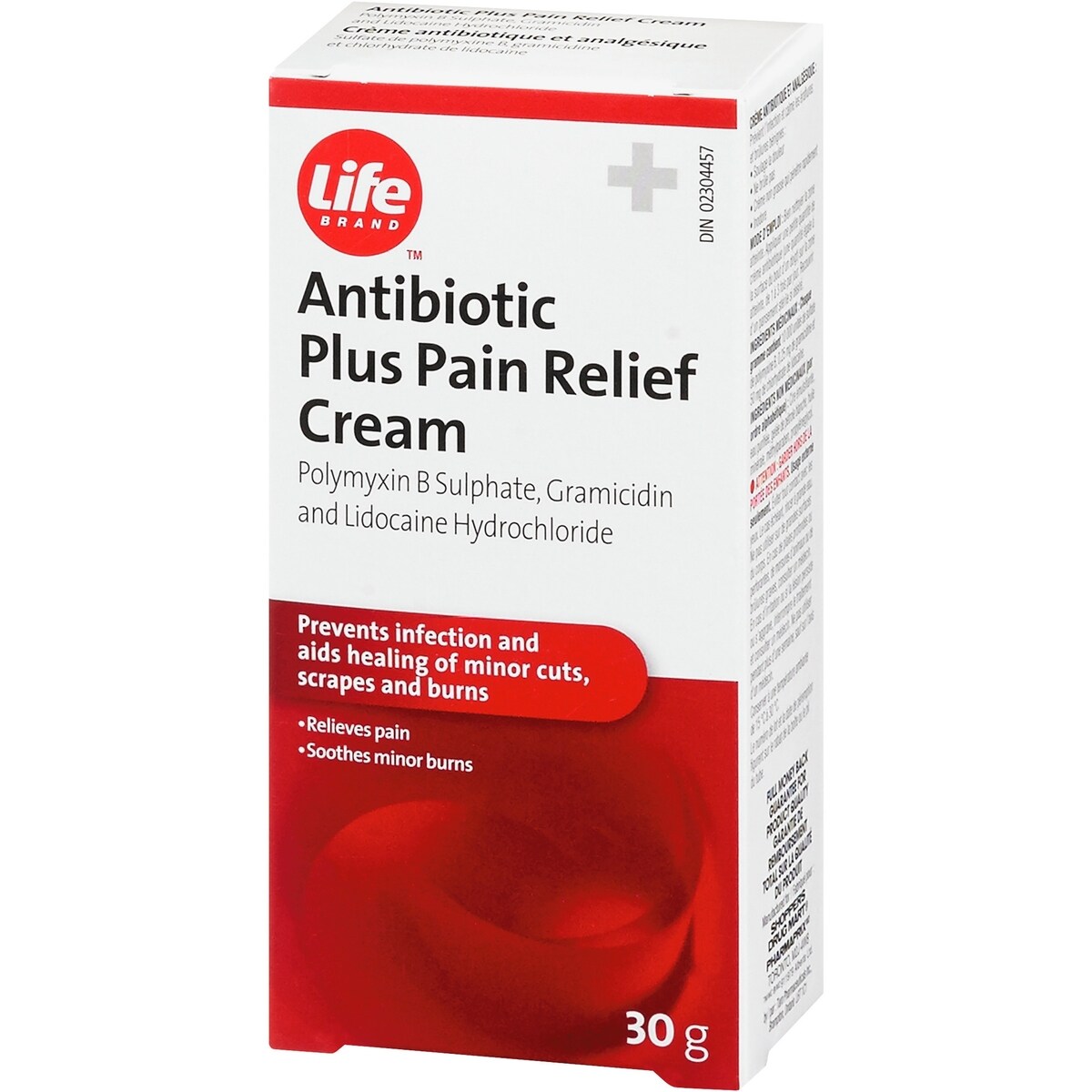 Crème antibiotique plus analgésique